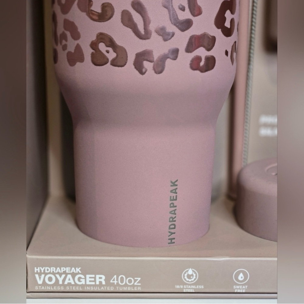 Stainless Steel Insulated Tumbler Box Set, limited-edition Mauve Leopard print - Picture 2 of 4